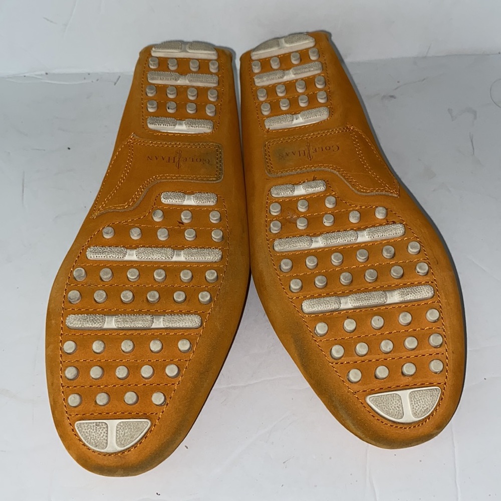Cole Haan +Nike Air Collaboration Orange Suede Driving Loafer - Picture 8 of 11